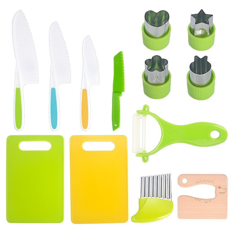 Pretend Play Kitchen Utensil Set for Small Hands in Seven Or Thirteen Piece Sizes