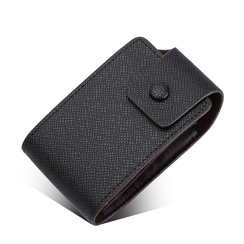 Slim RFID Blocking Wallet with Snap Closure and Clear ID Window