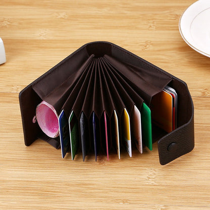 Slim RFID Blocking Wallet with Snap Closure and Clear ID Window