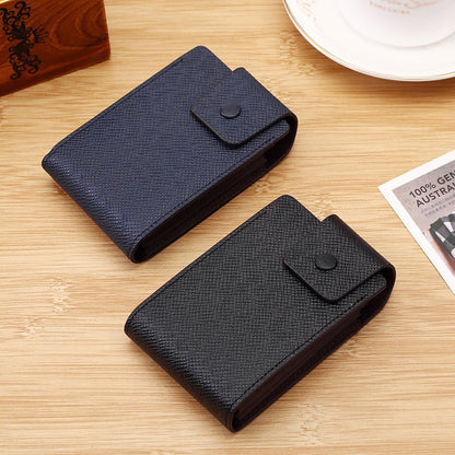 Slim RFID Blocking Wallet with Snap Closure and Clear ID Window