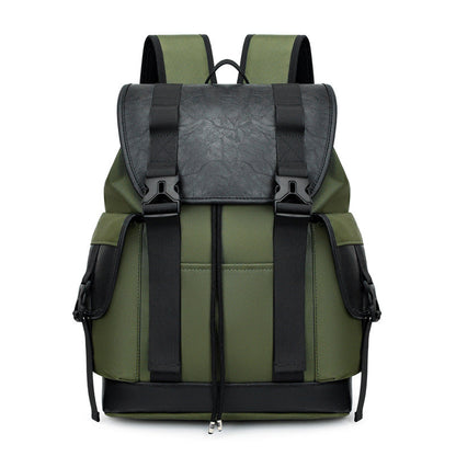 Drawstring Hiking Backpack with Flap Closure and Weather Resistant Fabric