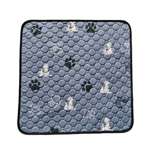 Quilted Pet Mat with Non Slip Backing and Machine Washable Fabric
