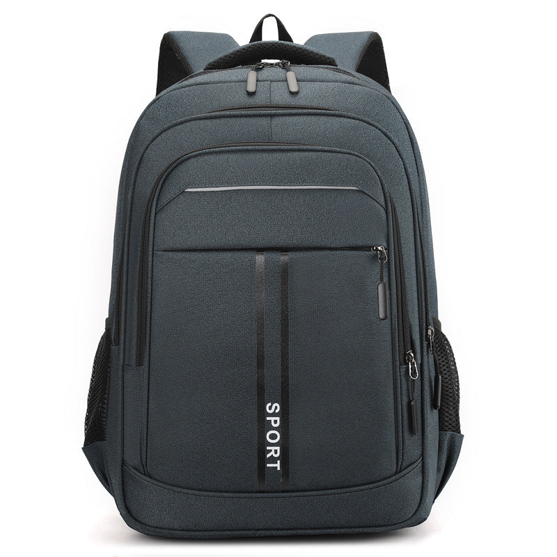 Sports Laptop Backpack with Chest Strap and Side Mesh Bottle Pockets