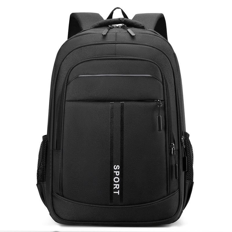 Sports Laptop Backpack with Chest Strap and Side Mesh Bottle Pockets
