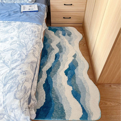 Heart Shaped Area Rug with Plush Fibers and Grip Backing, Machine Washable