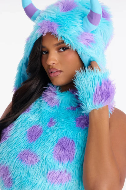 Blue Reptile Themed Outfit with Cozy Leg Warmers
