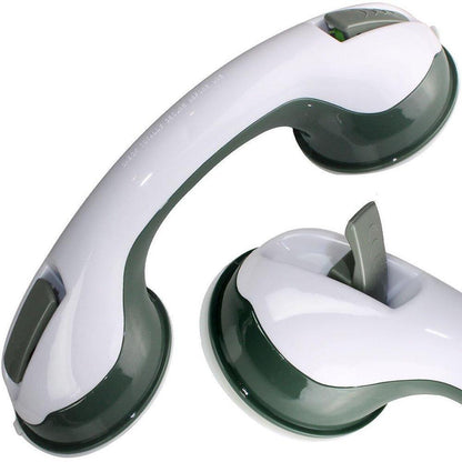 Suction Grab Bar with Textured Grip and Dual Mounting Cups for Bathroom