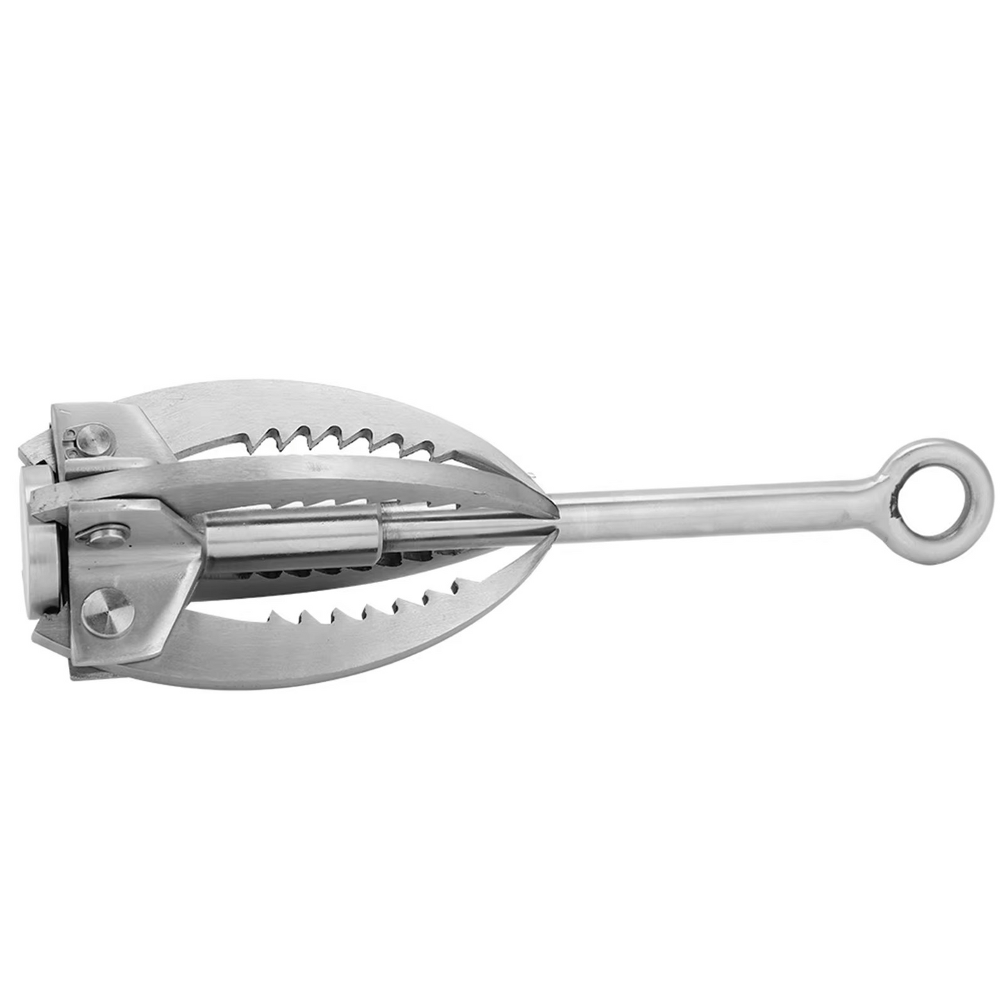 Stainless Steel Grappling Hook with Four Curved Prongs and 250lb Weight Capacity