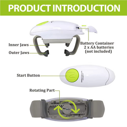 One Touch Automatic Can and Bottle Opener with Portable Design