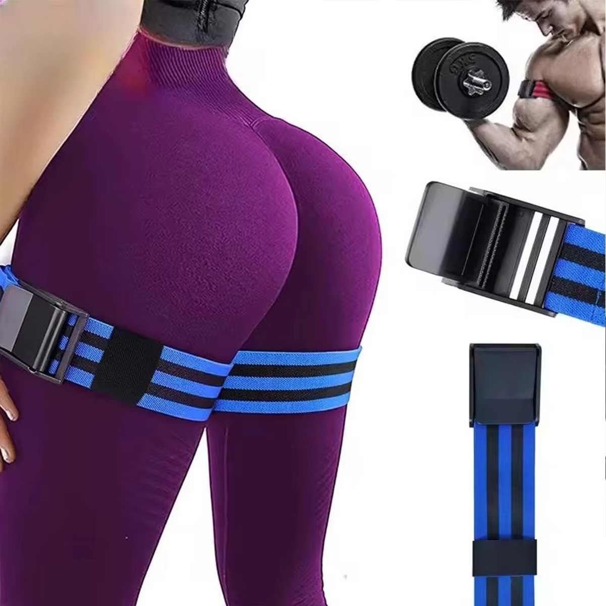 Adjustable Occlusion Bands for Arms and Legs with Buckle System, 2 Pack