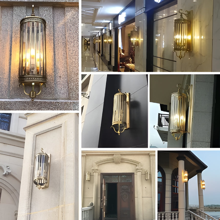 Copper Outdoor Wall Sconce with IP65 Waterproof Rating in Two Sizes