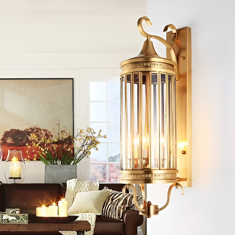 Copper Outdoor Wall Sconce with IP65 Waterproof Rating in Two Sizes