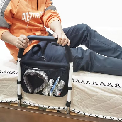 Under Mattress Bedside Grab Rail with Ergonomic Non Slip Handle and Steel Frame