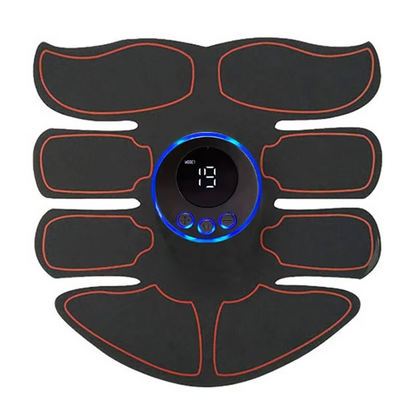 Electrical Muscle Stimulator with Adjustable Intensity and Large Adhesive Patches for Core Training
