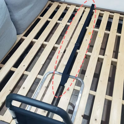 Under Mattress Bedside Grab Rail with Ergonomic Non Slip Handle and Steel Frame