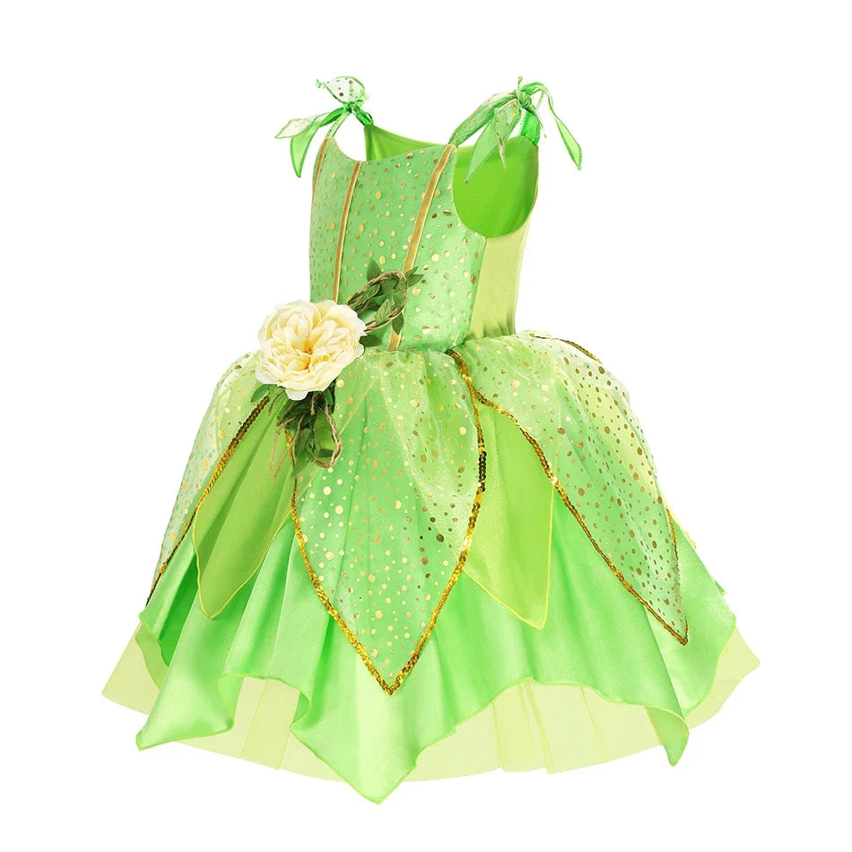 Cartoon Print Sleeveless Dress with Round Neckline and Mid Calf Length
