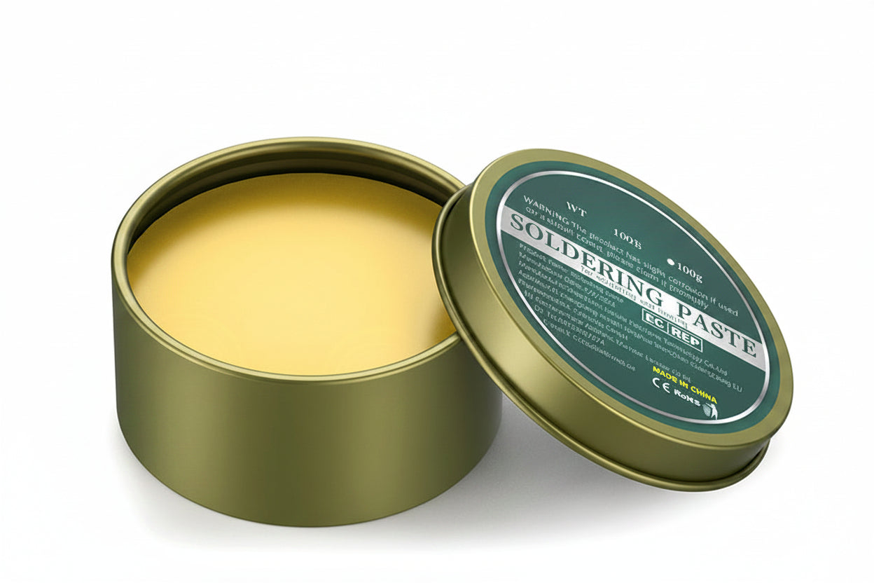 Lead Free Flux Paste for Soldering with Smooth Even Flow and Iron Box Container