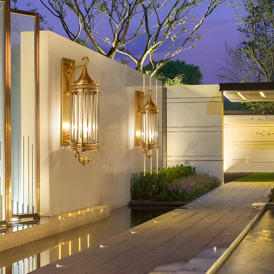 Copper Outdoor Wall Sconce with IP65 Waterproof Rating in Two Sizes