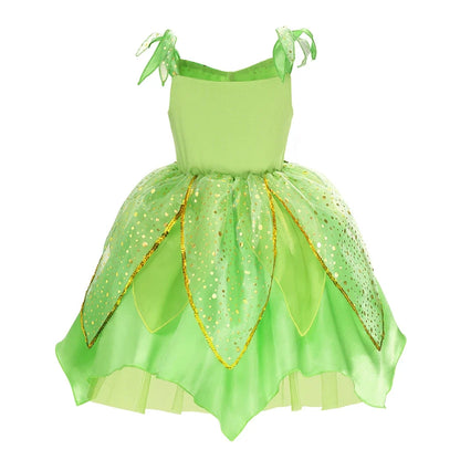 Cartoon Print Sleeveless Dress with Round Neckline and Mid Calf Length