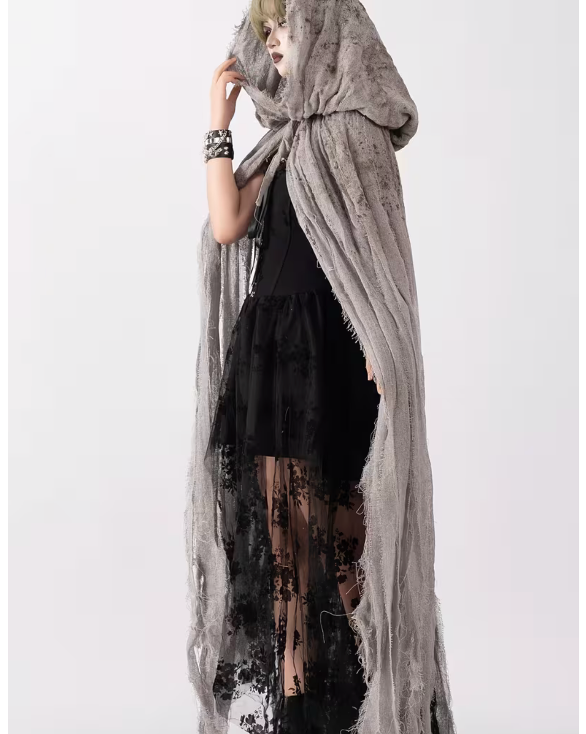 Hooded Witch and Reaper Cloak with Full Body Coverage for Halloween
