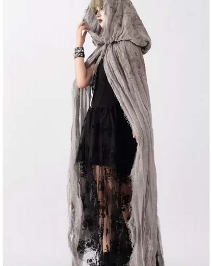 Hooded Witch and Reaper Cloak with Full Body Coverage for Halloween
