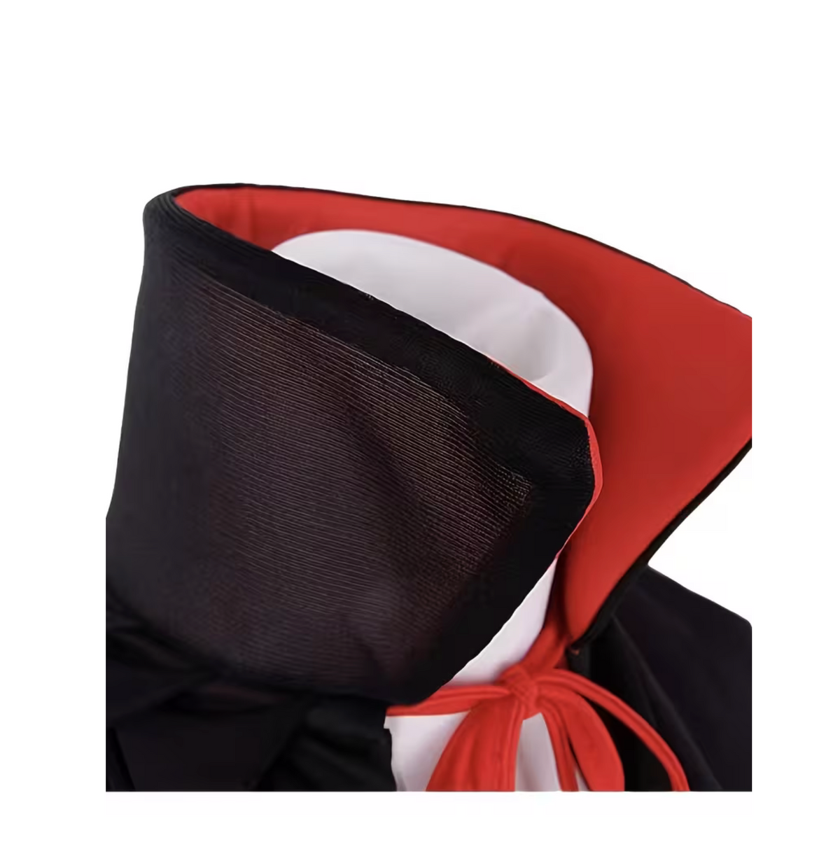 Reversible Gothic Cape with Stand Collar and Front Lacing for Costumes