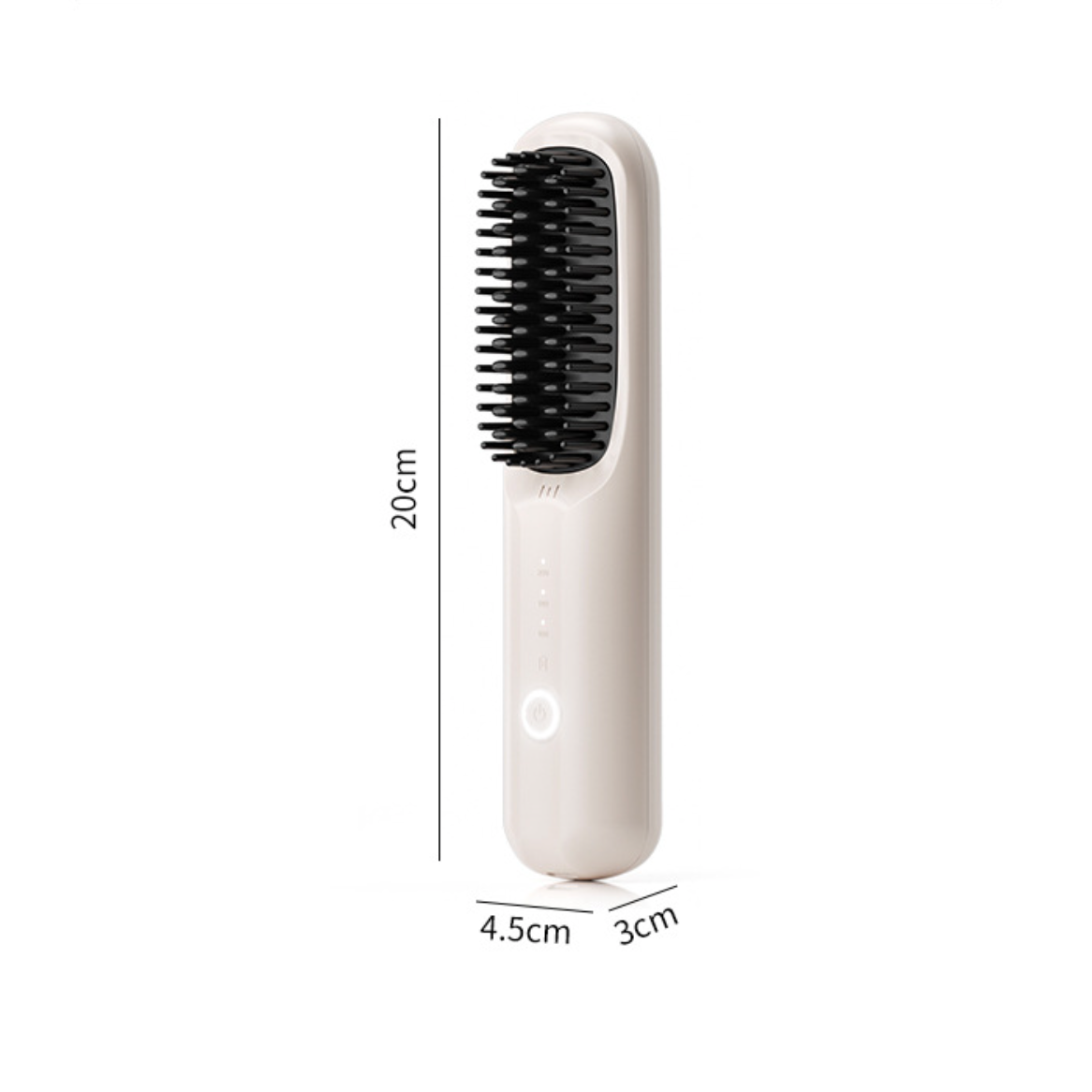 Portable Hair Straightener Brush with Ceramic Teeth and Negative Ion Technology, 30 Minute Runtime