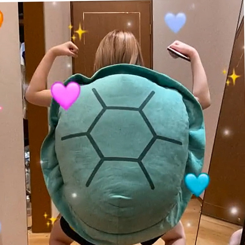 Plush Turtle Shell Pillow with PP Cotton Filling and Soft Cotton Cover
