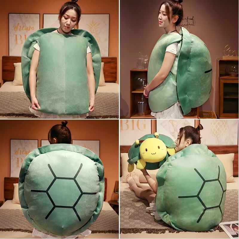 Plush Turtle Shell Pillow with PP Cotton Filling and Soft Cotton Cover