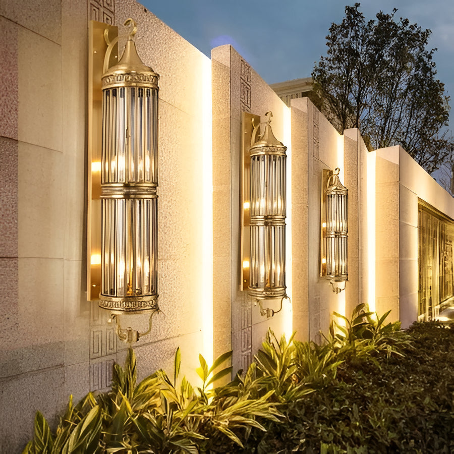 Copper Outdoor Wall Sconce with IP65 Waterproof Rating in Two Sizes
