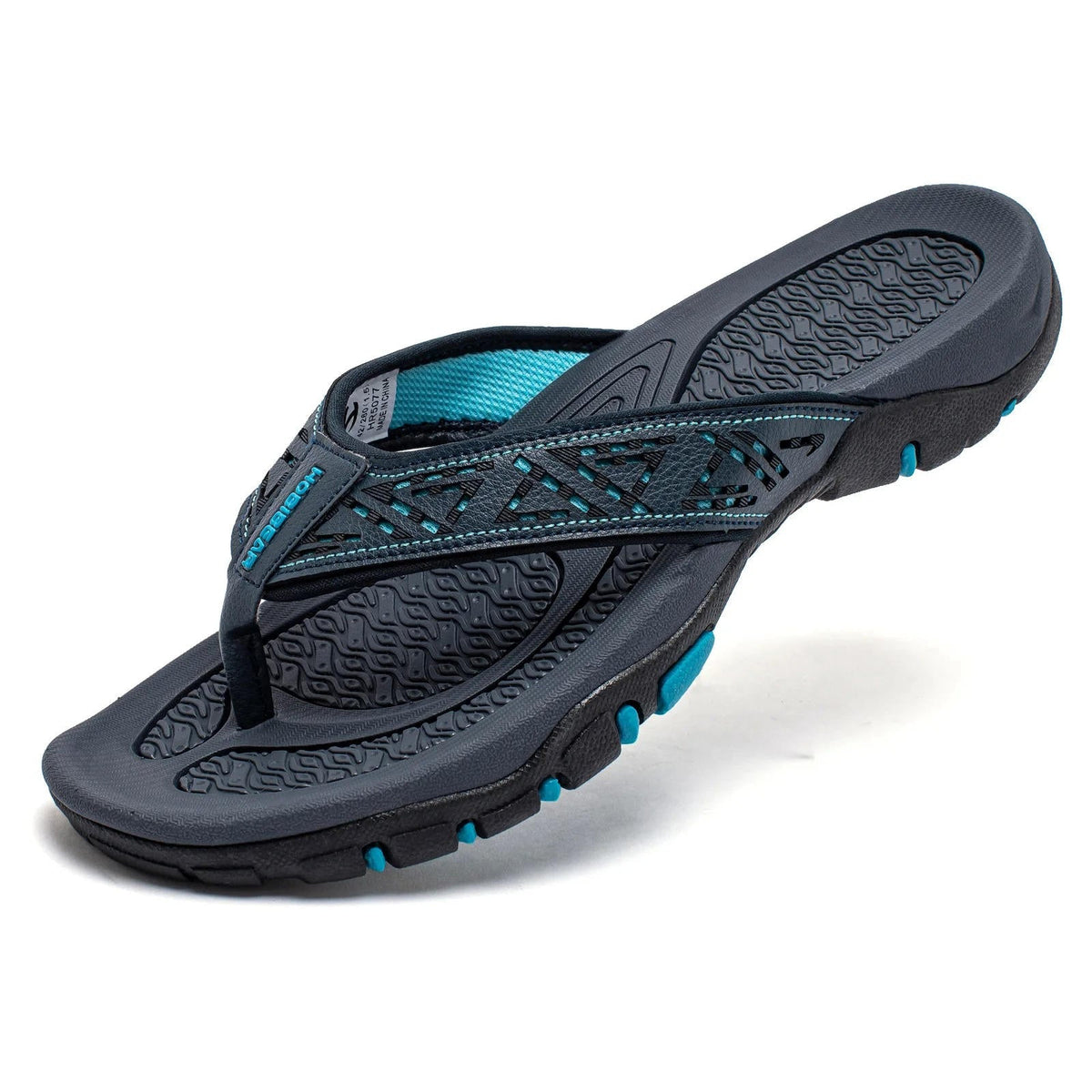 Mens Athletic Flip Flops with Arch Shaped Footbed and Wide Rubber Base in Ten Colors