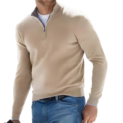 Men’s Cashmere Zip-Up Sweater for Everyday Wear