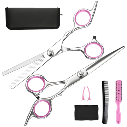 Haircutting Set with Stainless Steel Scissors and Accessories