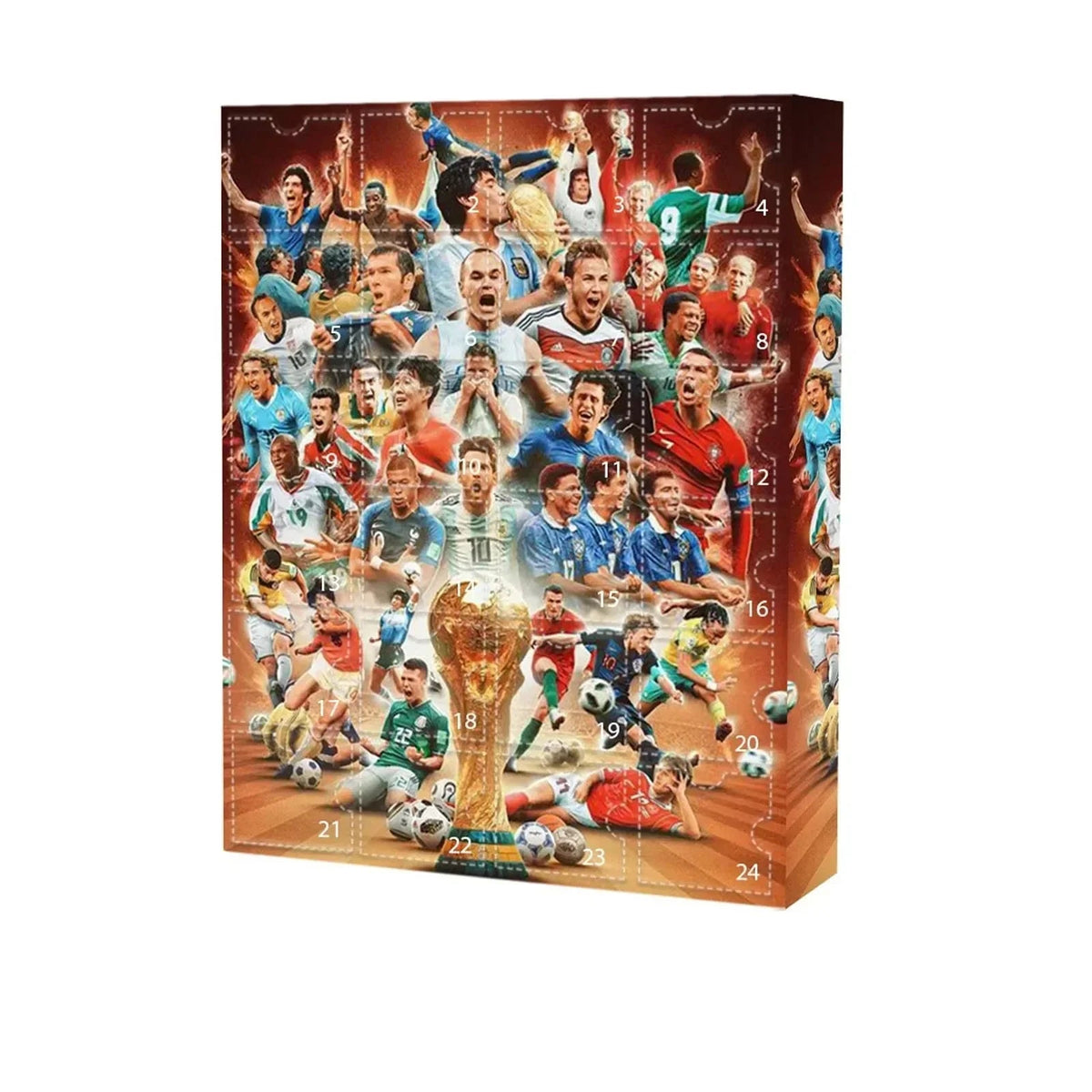 Football Countdown Calendar with 24 Daily Toy Surprises in Five Style Choices
