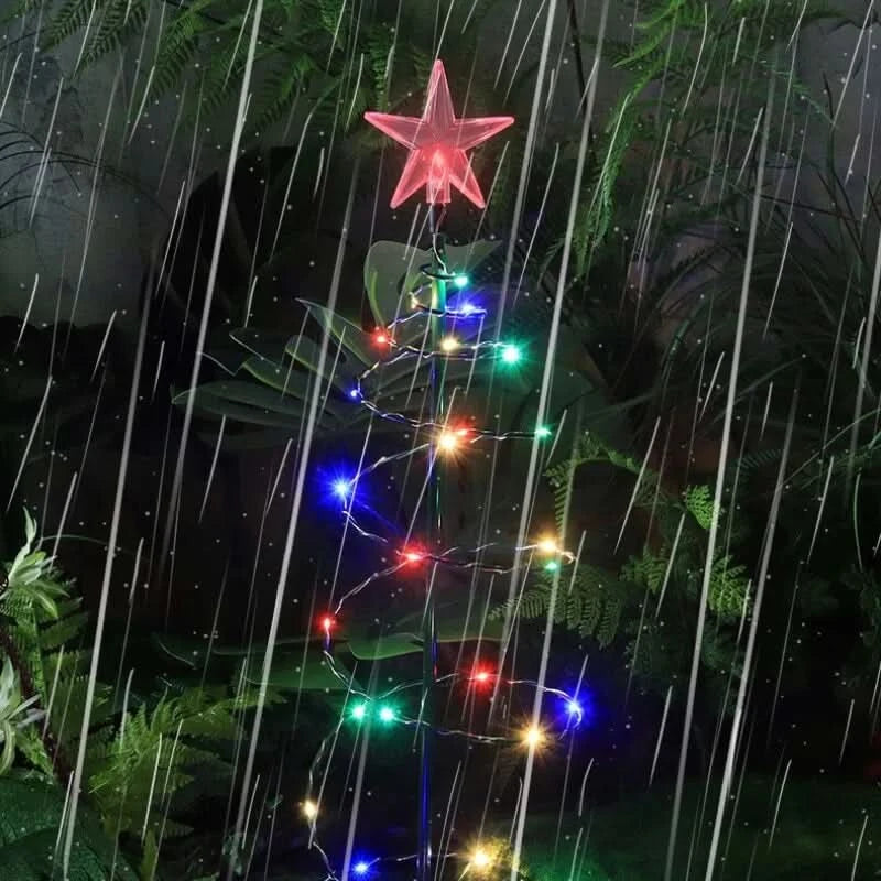 Solar Powered Metal Tree Light for Gardens with 50 LED Beads and Steady, Twinkling or Flashing Modes