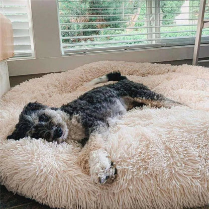 Anxiety Relieving Plush Dog Bed Calming Comfort - Image 1