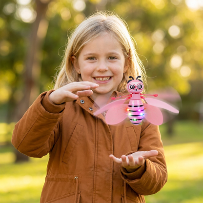 Motion Sensor Flying Bee Toy with LED Lights for Indoor Play
