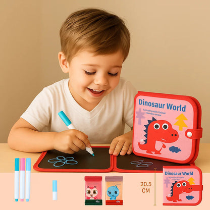 Reusable Kids Drawing Book with Wipe Clean Pages for Travel and Quiet Time