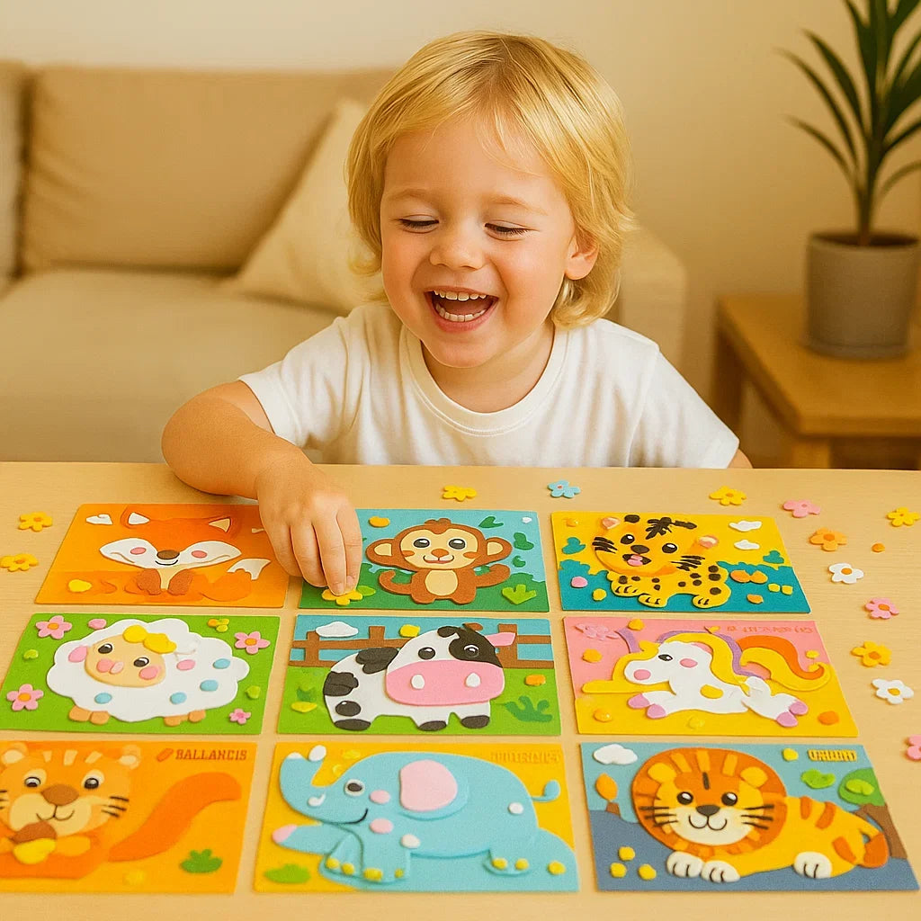 Creative Sticker Craft Set for Kids in Animal, Vehicle, Dinosaur and Princess Themes