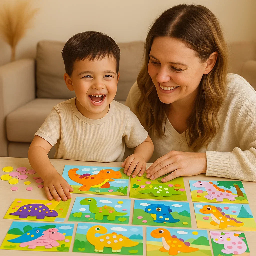 Creative Sticker Craft Set for Kids in Animal, Vehicle, Dinosaur and Princess Themes