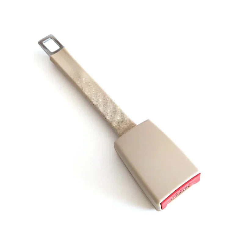 11 Inch Raised Seat Belt Extender with Rigid Stem and Click In Connection in Gray, Black or Beige