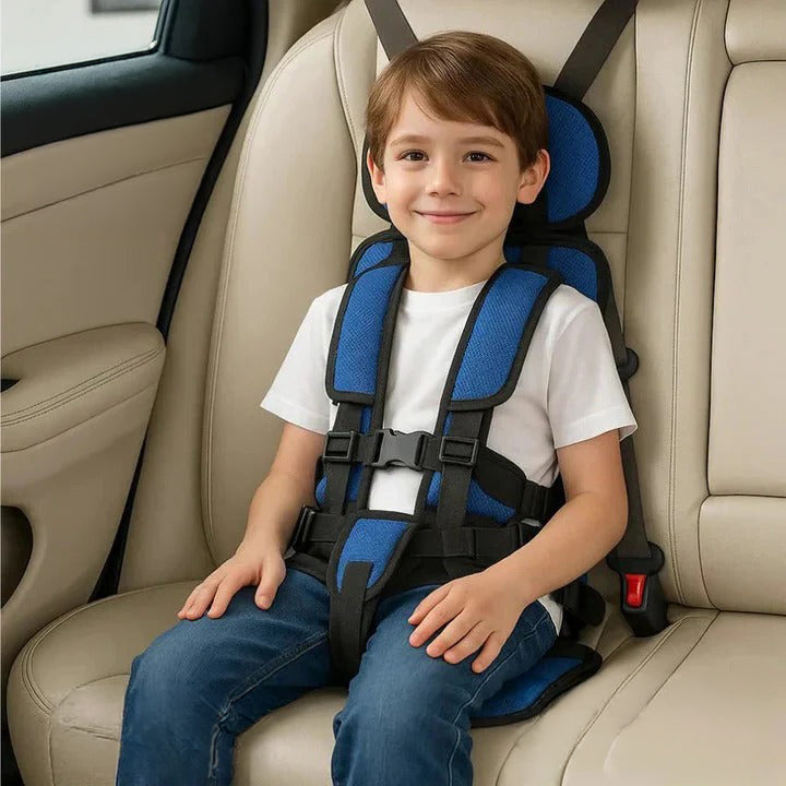 Portable Child Travel Seat and Safety Harness for Secure Vehicle Use