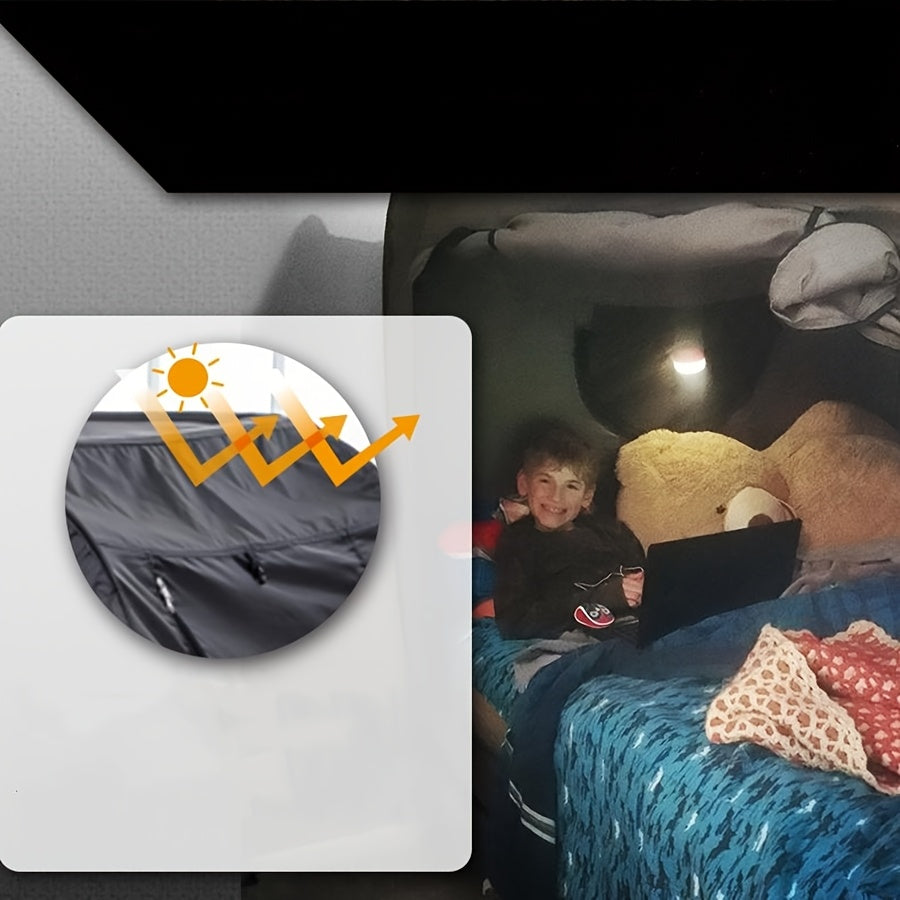 Enclosed Bed Tent with Mesh Ventilation and Dual Zipper Access Design