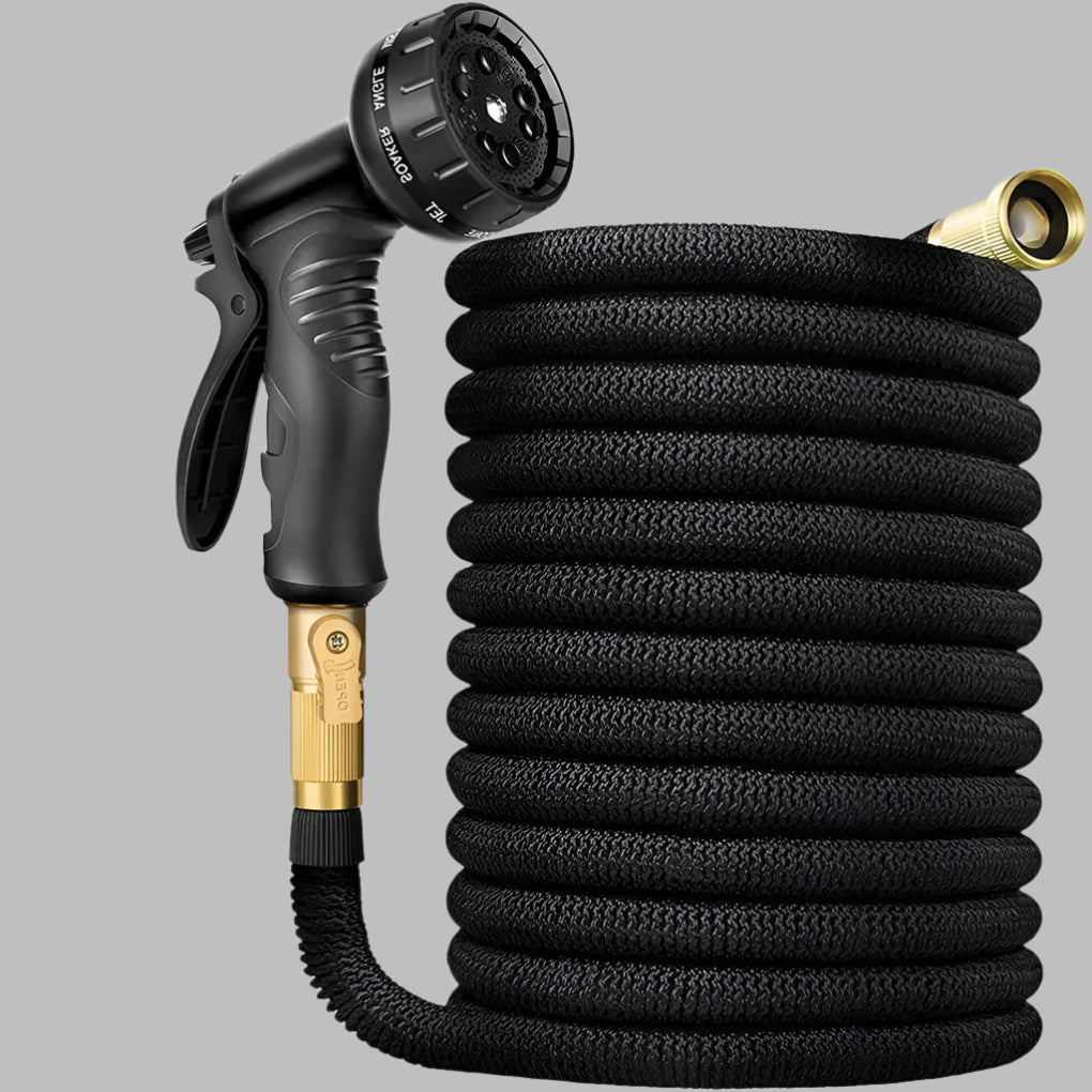 Expandable Garden Hose 100 Feet with Triple Layer Latex Core and Brass Fittings