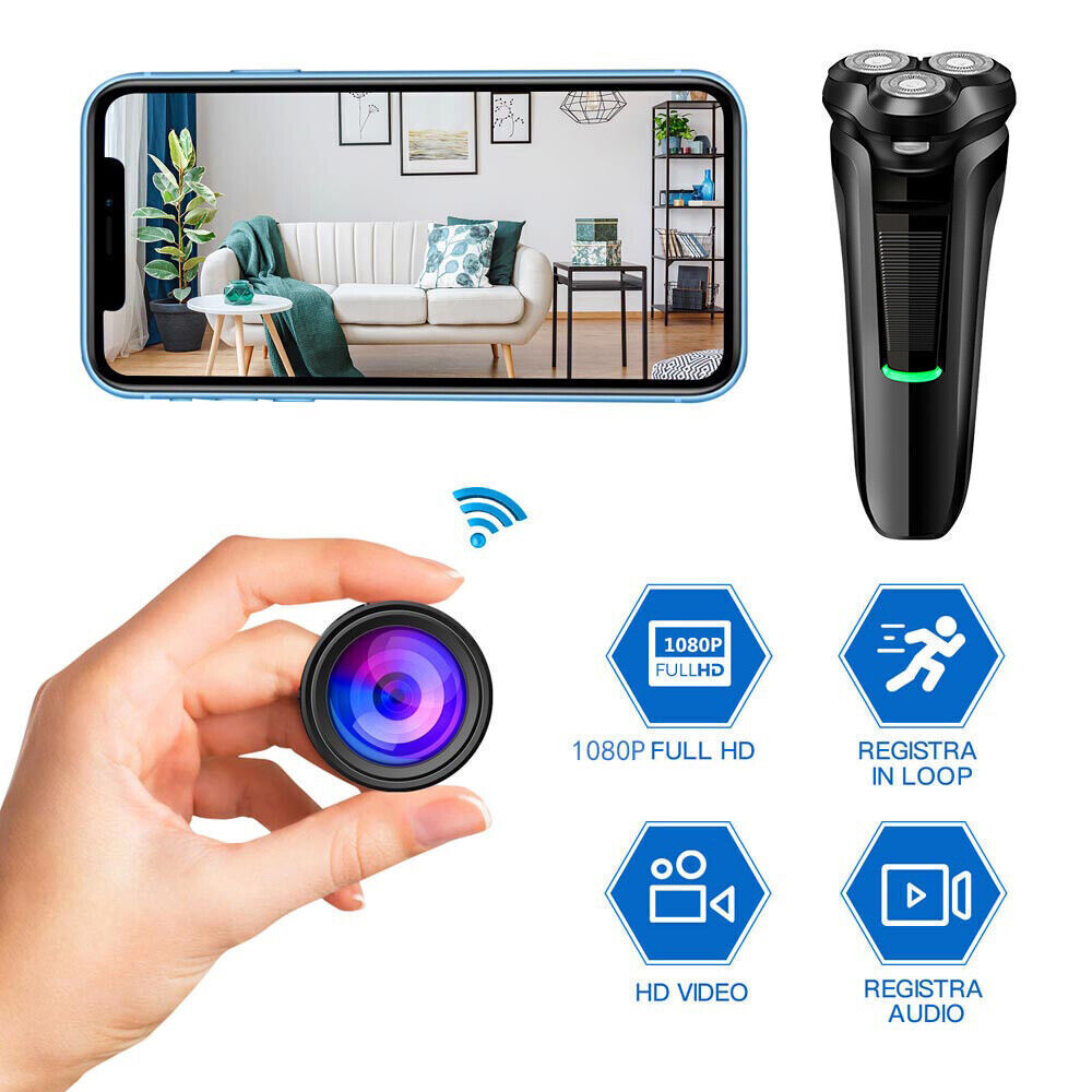 Hidden Shaver Camera with WiFi Streaming and Motion Detection, 1080P Night Vision