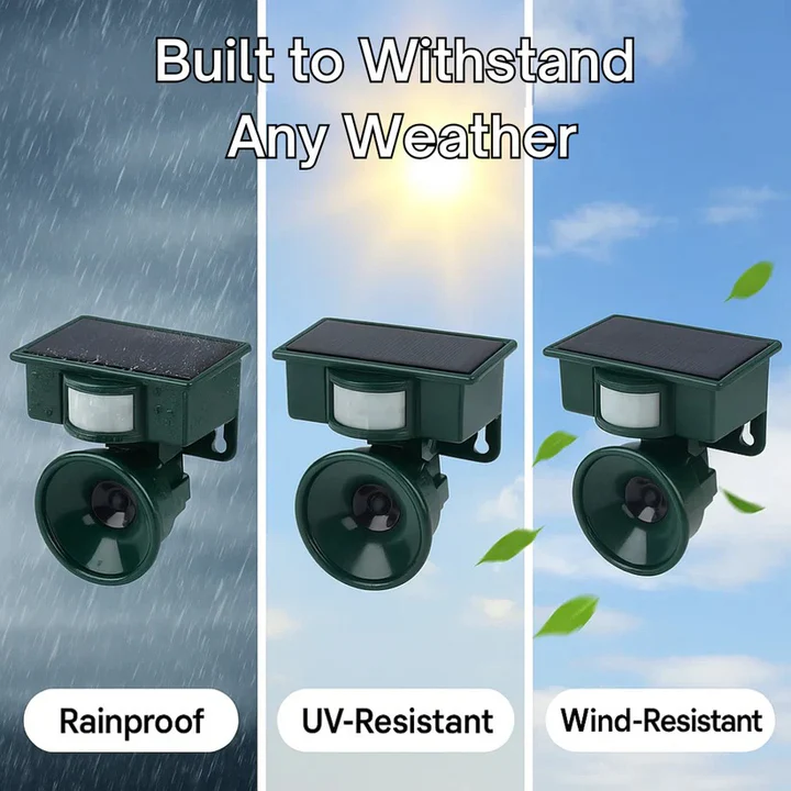 Motion Sensor Bird Deterrent with Sound Alerts and Adjustable Sensitivity for Gardens and Patios