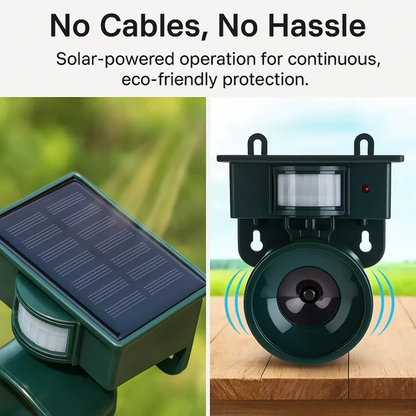 Motion Sensor Bird Deterrent with Sound Alerts and Adjustable Sensitivity for Gardens and Patios