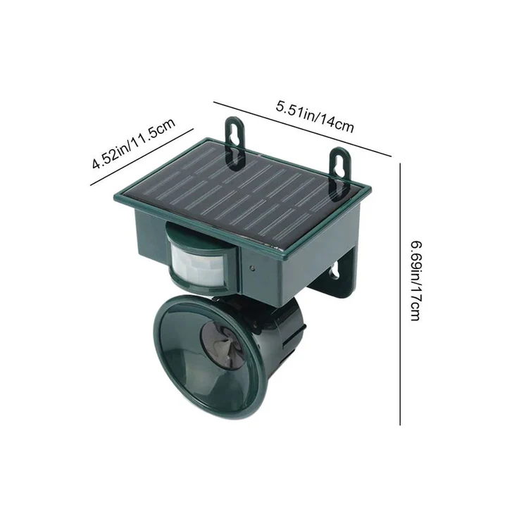 Motion Sensor Bird Deterrent with Sound Alerts and Adjustable Sensitivity for Gardens and Patios