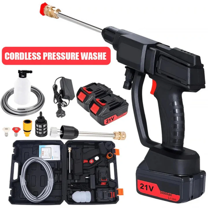 Cordless Pressure Washer with 2 Swappable Batteries and Multiple Nozzles for Cars Patios and Decks