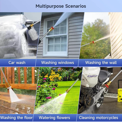 Cordless Pressure Washer with 2 Swappable Batteries and Multiple Nozzles for Cars Patios and Decks